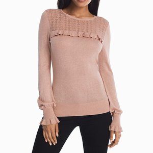 White House Black Market Pink Sweater XS